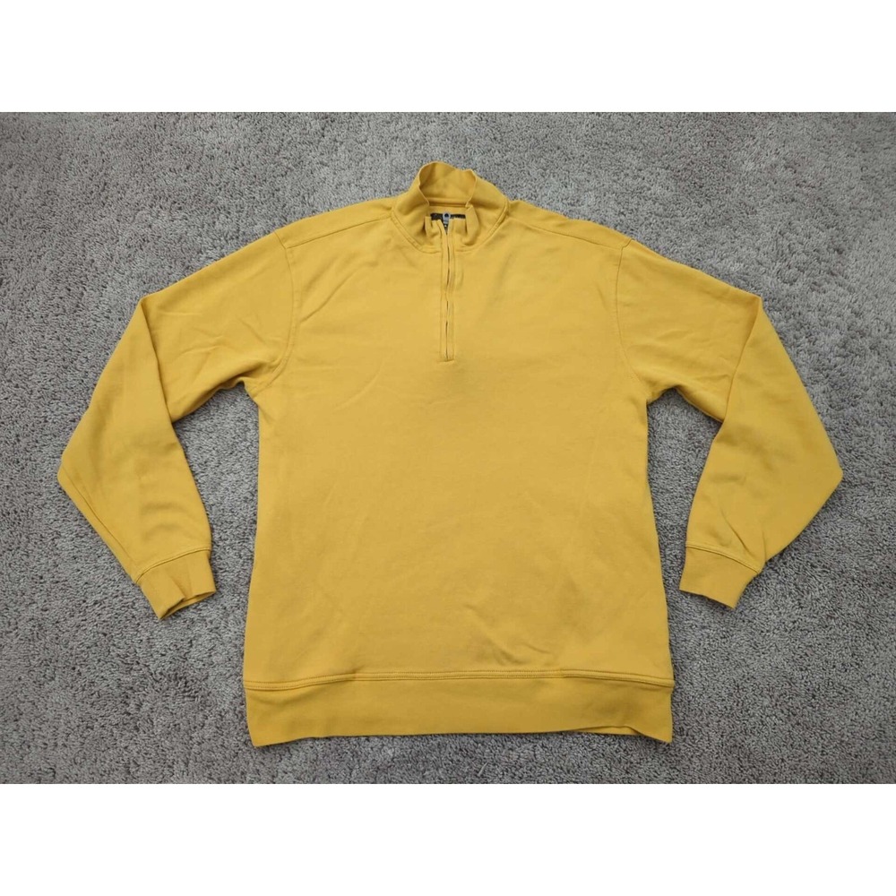 Greg Norman‎ Pullover Mens Medium Yellow Sweatshirt 1/4 Zip Outdoor Casual